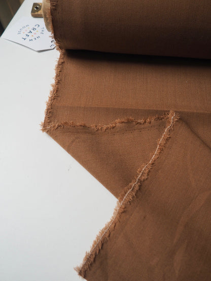 Mocha Stretch Wool Twill