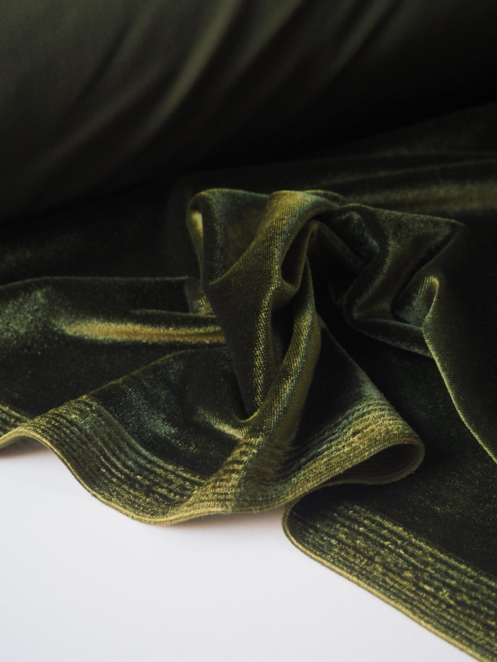 Moss Stretch Velour