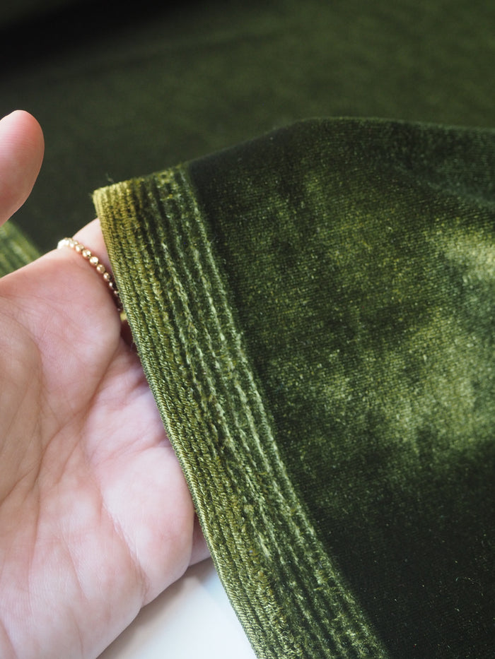 Moss Stretch Velour