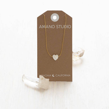 Mother of Pearl Heart Necklace