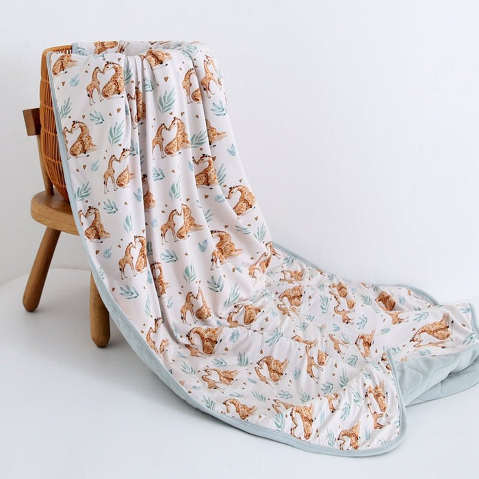 Mother's Love (Giraffe) Toddler Quilted Blanket - Jammie Session