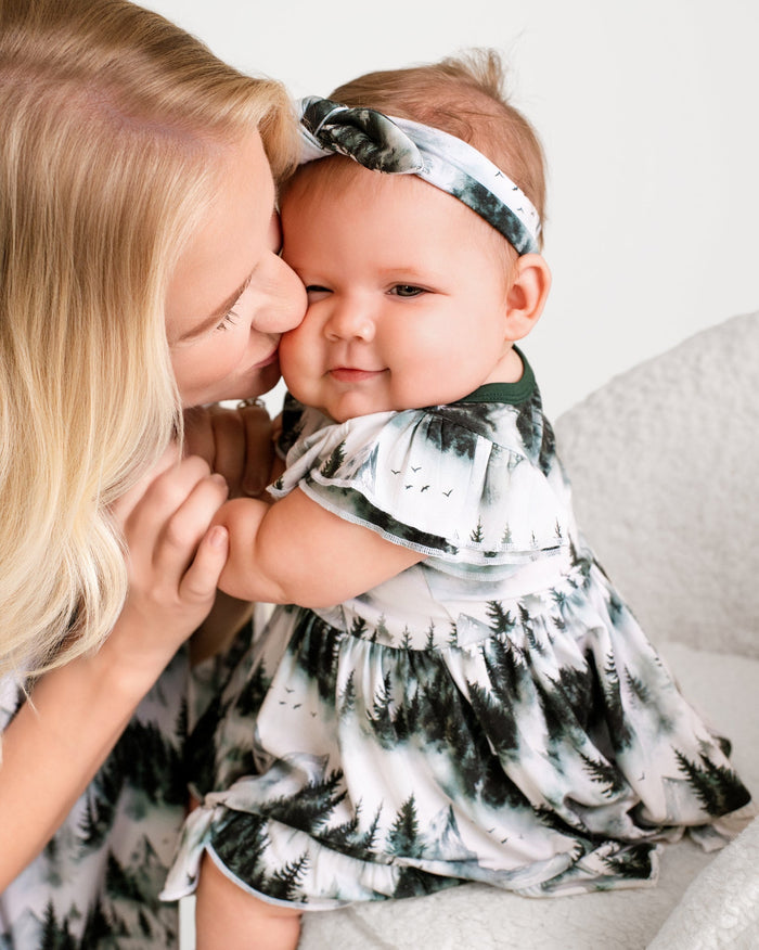 Mountain Mist Bodysuit Twirl Dress - Jammie Session