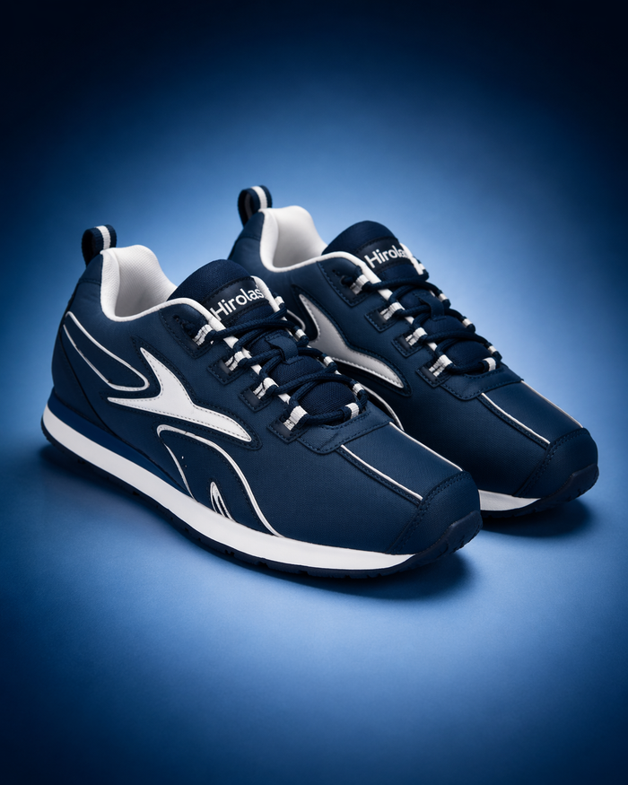 Multi Sport Shock Absorbing Walking  Running Fitness Athletic Training Gym Fashion Sneaker Shoes - Blue (HRL2089BLU)