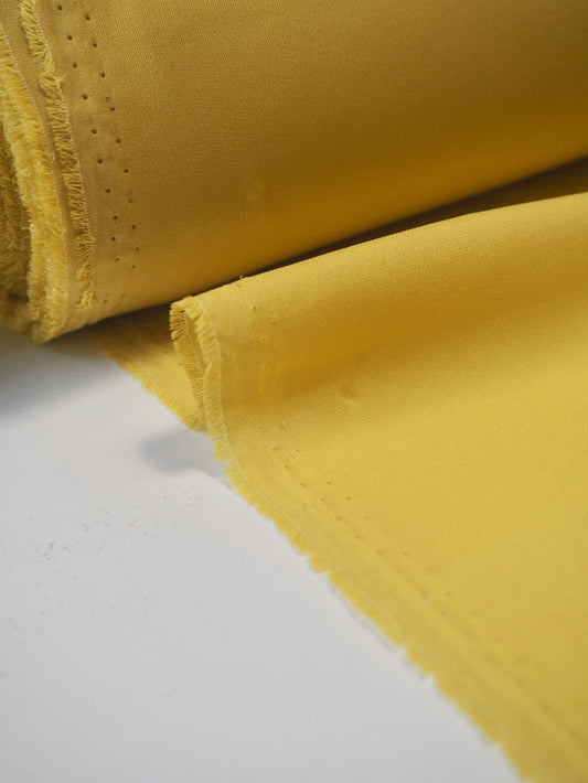 Mustard Silk Satin Chiffon