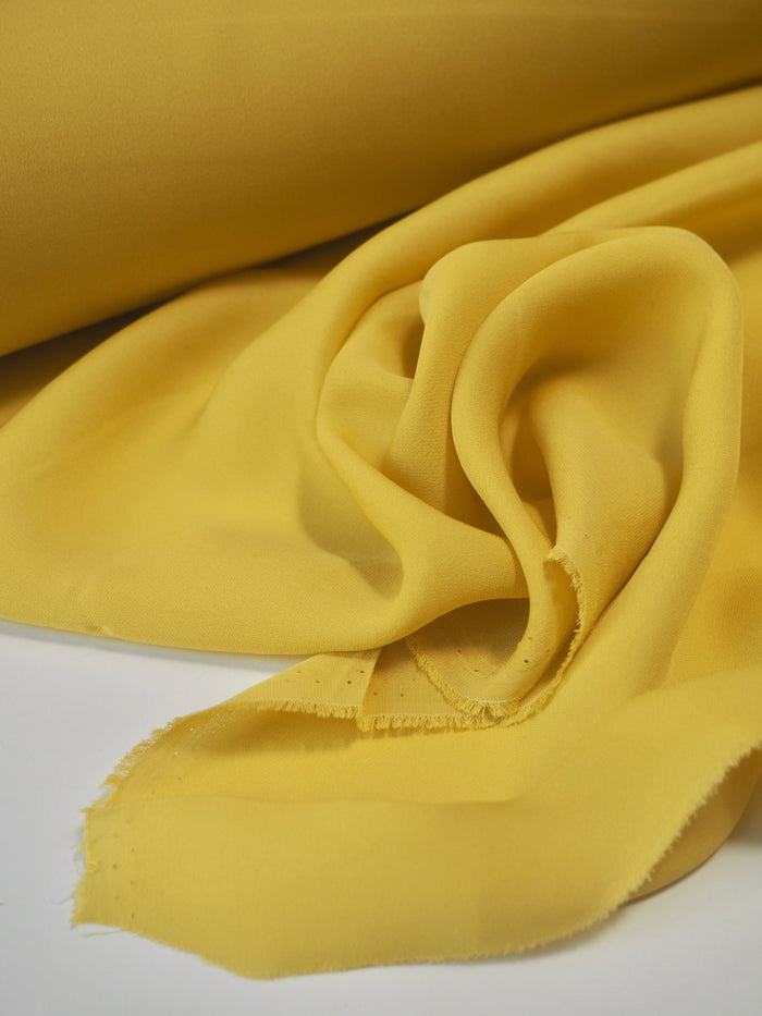 Mustard Silk Satin Chiffon