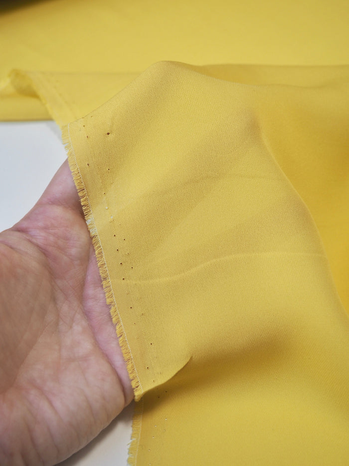 Mustard Silk Satin Chiffon