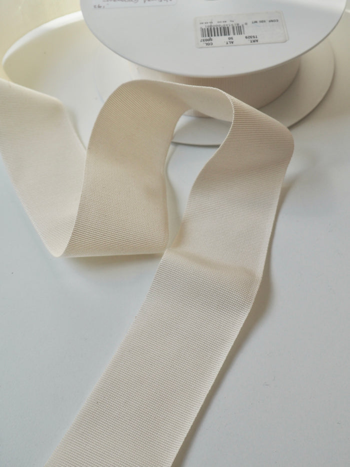 Natural Grosgrain Ribbon 50mm