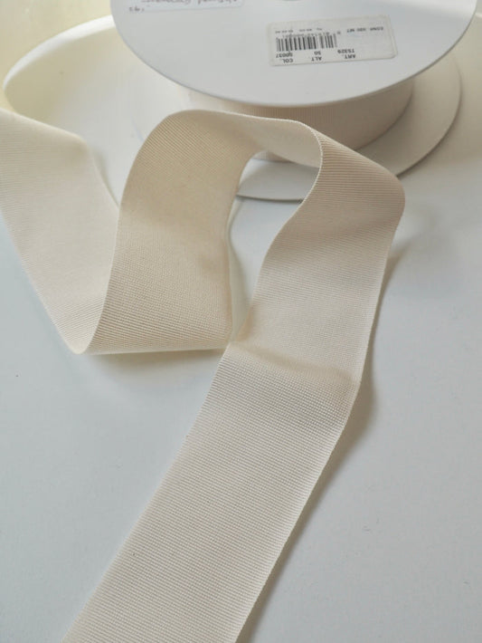 Natural Grosgrain Ribbon 50mm