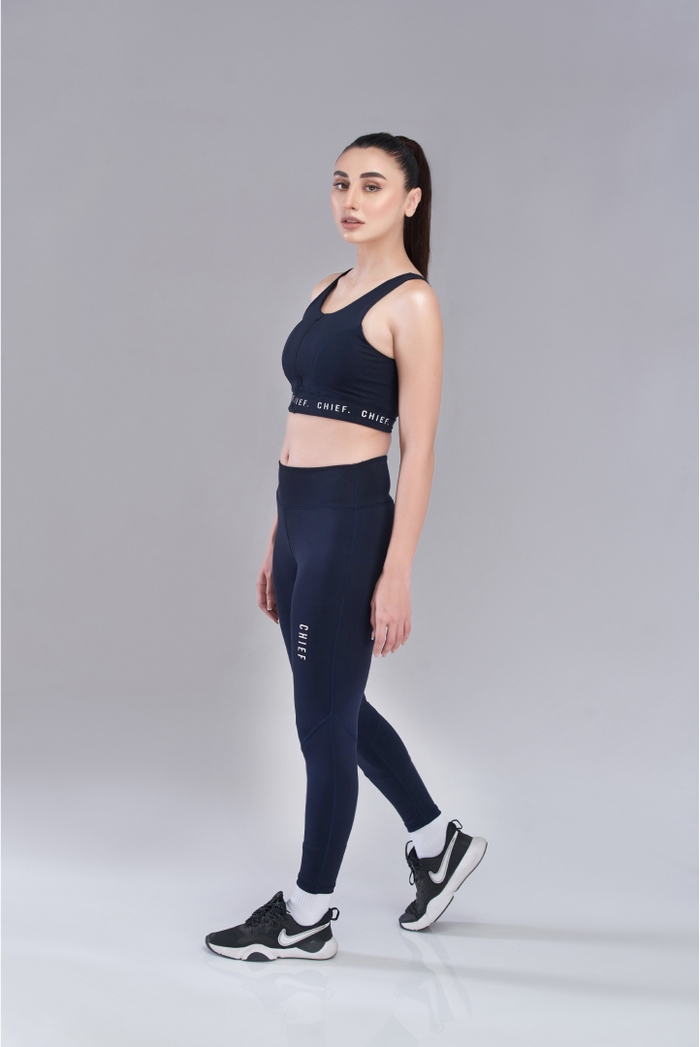 Navy Blue Stride Sports Leggings