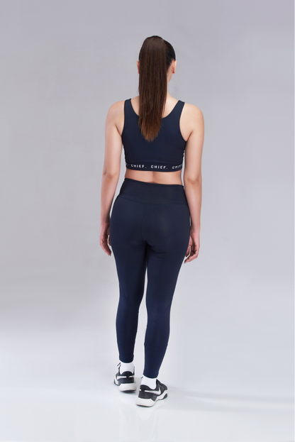 Navy Blue Stride Sports Leggings