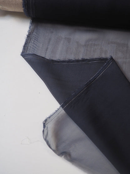 Navy Fine Silk Chiffon