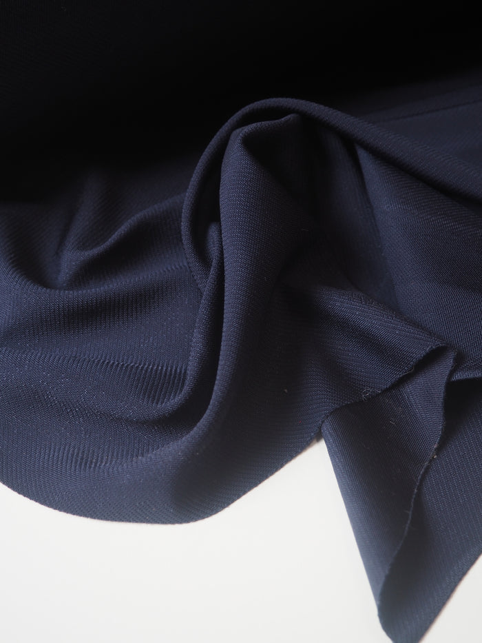 Navy Viscose Satin Twill Jersey