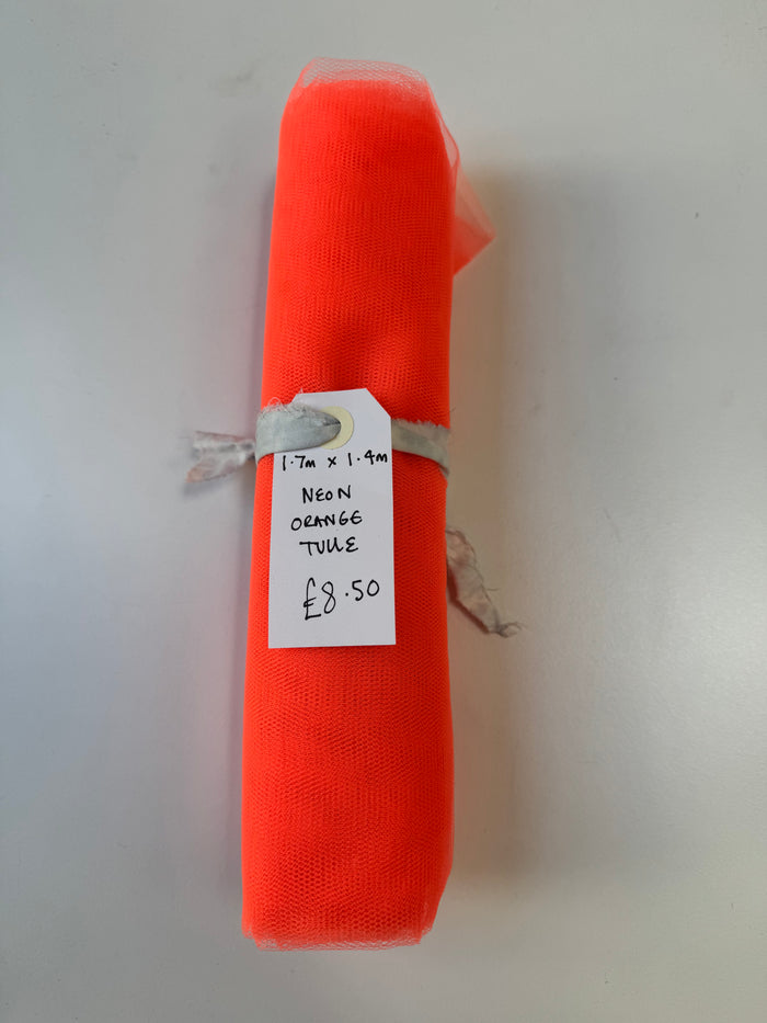 Neon Orange Tulle Remnant