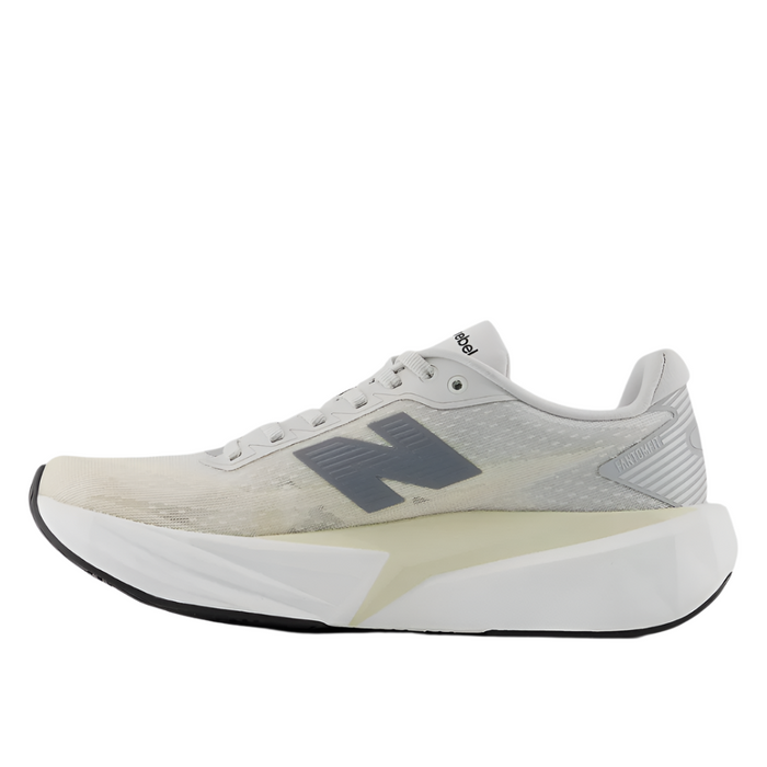 New Balance Women's Fuelcell Rebel v5 Running Shoes in Linen/Grey Matter/White AW25