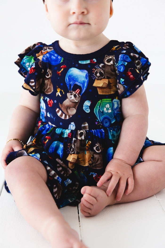 Nocturnal Nonsense Bodysuit Twirl Dress - Jammie Session