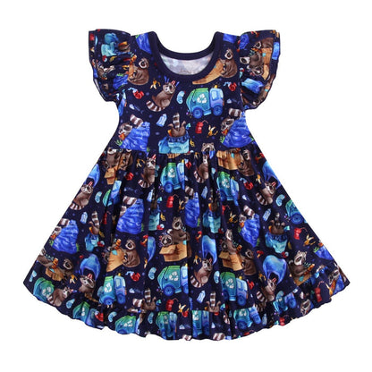 Nocturnal Nonsense Bodysuit Twirl Dress - Jammie Session