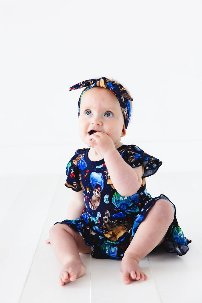 Nocturnal Nonsense Bodysuit Twirl Dress - Jammie Session