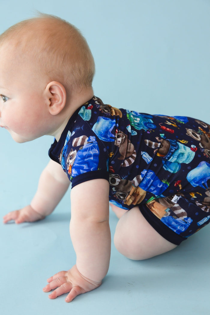 Nocturnal Nonsense Short Sleeve Romper - Jammie Session