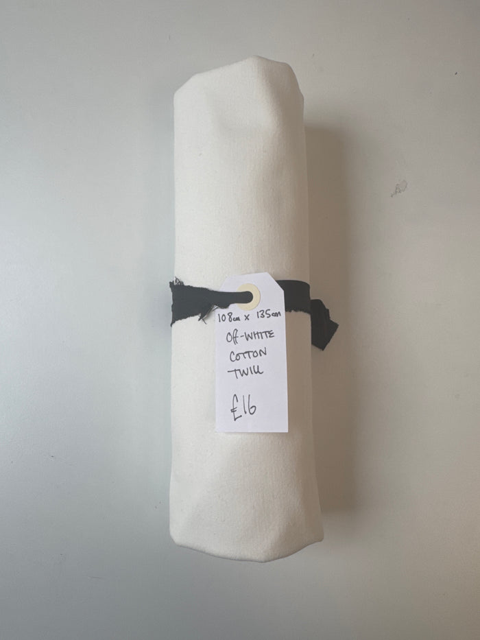 Off-White Cotton Twill Remnant