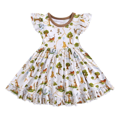 Oh Bother, It's Bedtime Big Kid Twirl Dress - Jammie Session