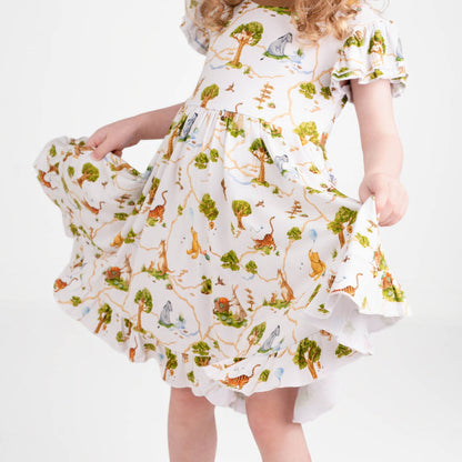 Oh Bother, It's Bedtime Big Kid Twirl Dress - Jammie Session