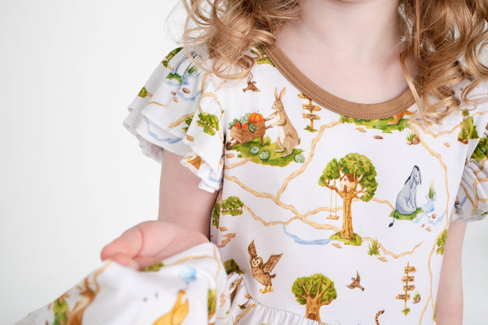Oh Bother, It's Bedtime Big Kid Twirl Dress - Jammie Session