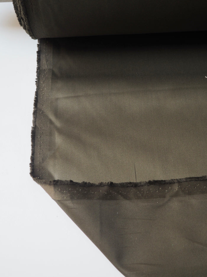 Olive Green Cotton Satin