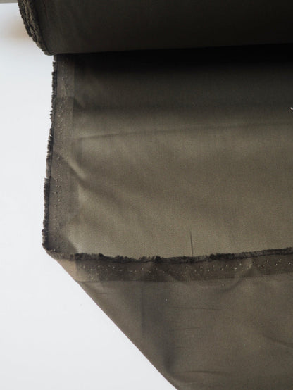 Olive Green Cotton Satin