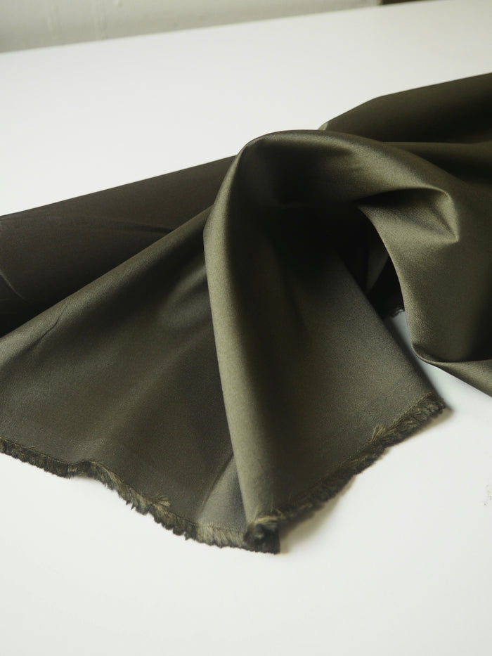Olive Lightweight Structured Silk Blend