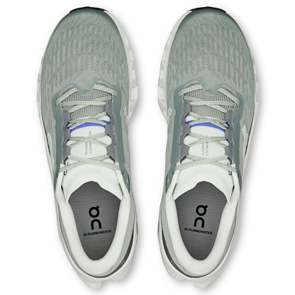 On Men's Cloudmonster 3 Running Shoes in Tin/Ivory SS26