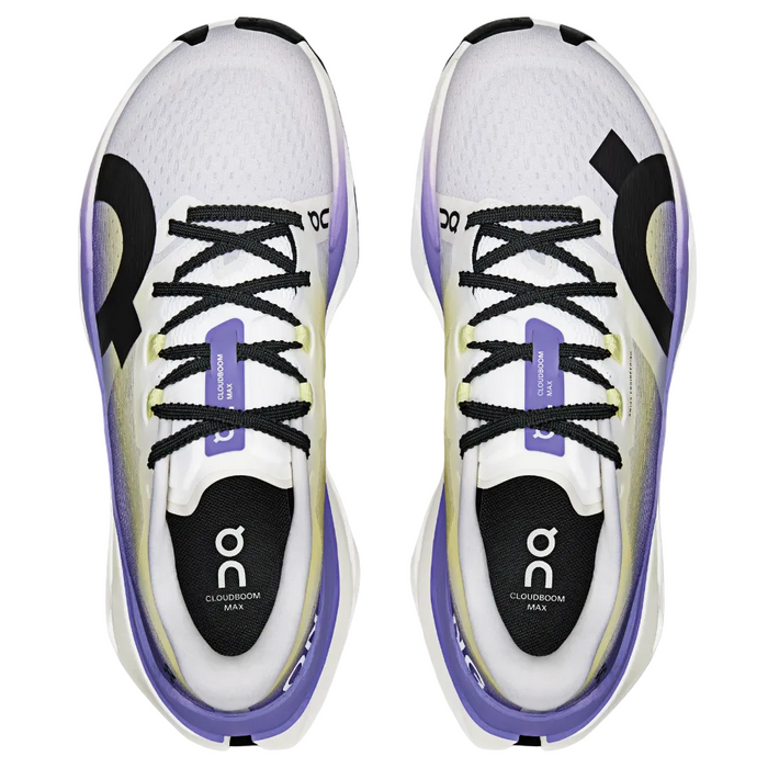 On Women's Cloudboom Max Running Shoes in White/Juniper SS26