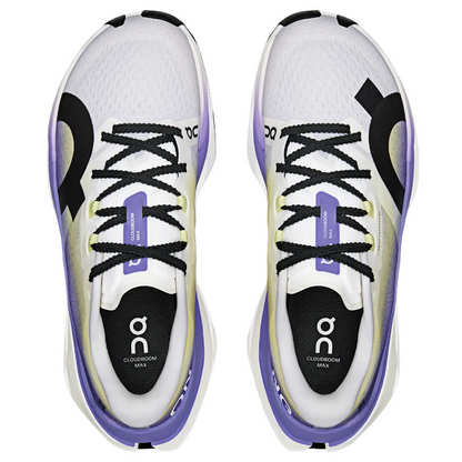 On Women's Cloudboom Max Running Shoes in White/Juniper SS26