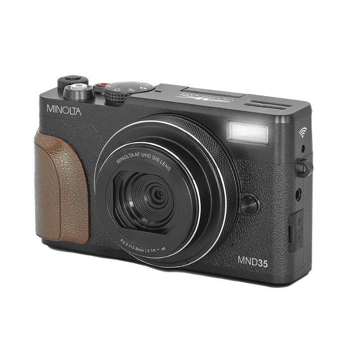 OPEN BOX-MINOLTA® MND35 64 MP Autofocus / 4K Ultra HD Camera - Black