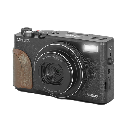 OPEN BOX-MINOLTA® MND35 64 MP Autofocus / 4K Ultra HD Camera - Black