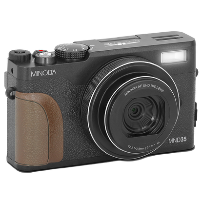 OPEN BOX-MINOLTA® MND35 64 MP Autofocus / 4K Ultra HD Camera - Black