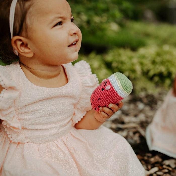 Organic Cotton Watermelon Rattle