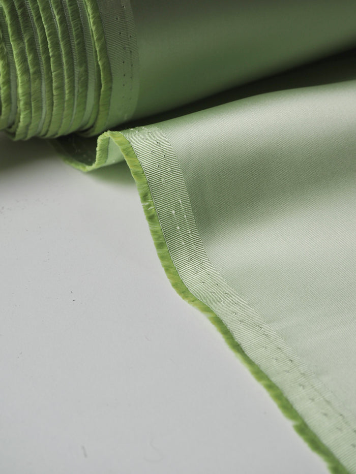 Pale Pistachio Heavy Viscose Satin