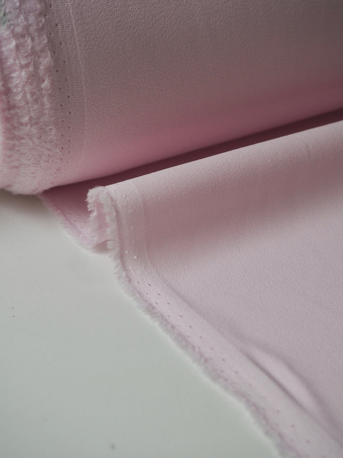 Pale Rose Crepe-Back Satin