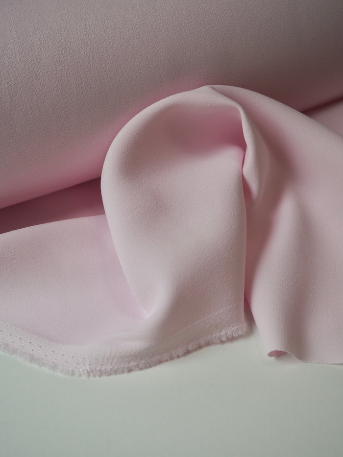 Pale Rose Crepe-Back Satin