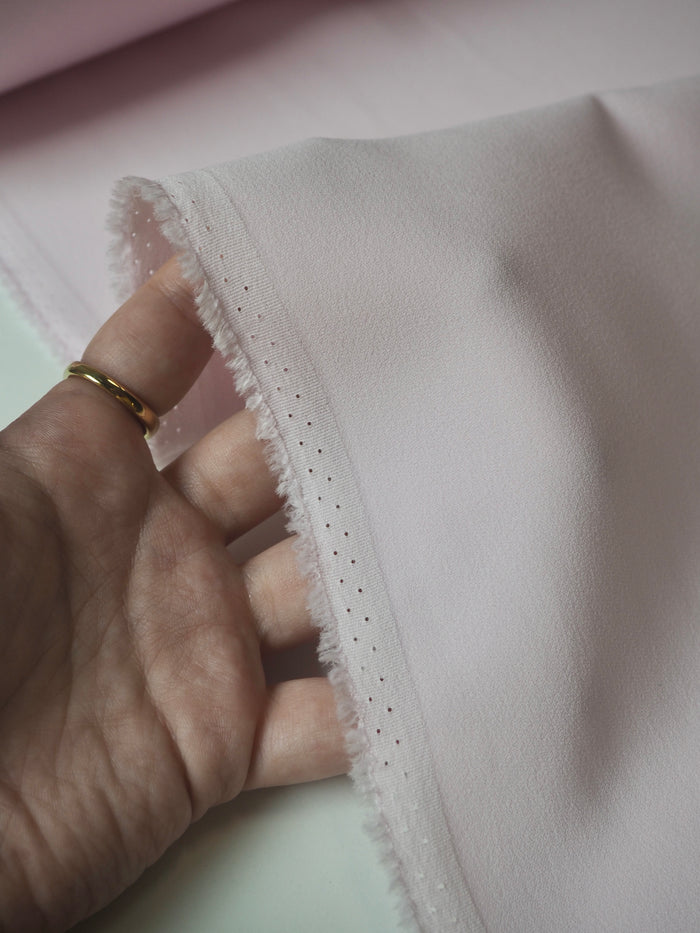 Pale Rose Crepe-Back Satin