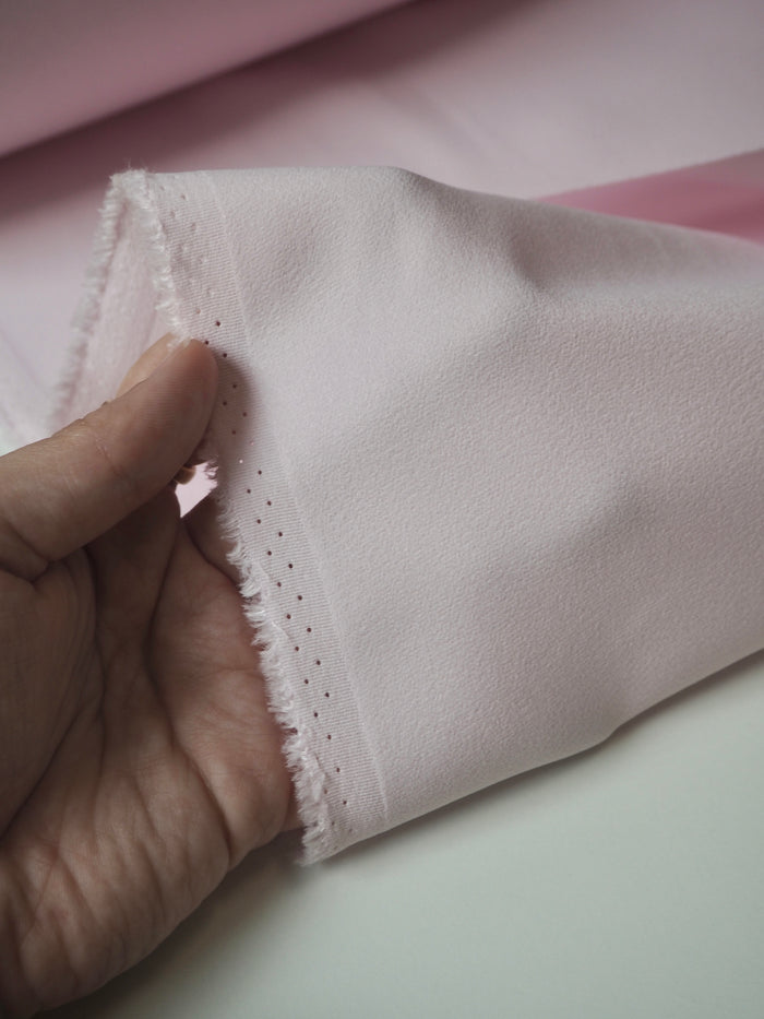 Pale Rose Crepe-Back Satin