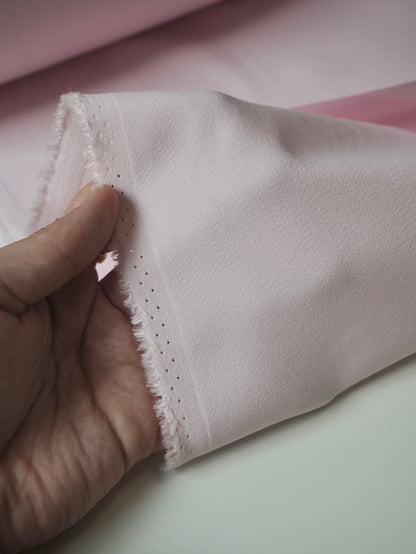 Pale Rose Crepe-Back Satin