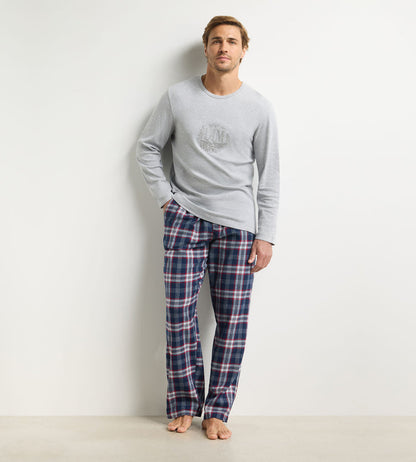 Pantalon long homme tartan bleu Dim Flannel