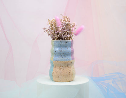 Pastel Checkered Vase - Juice Ceramics