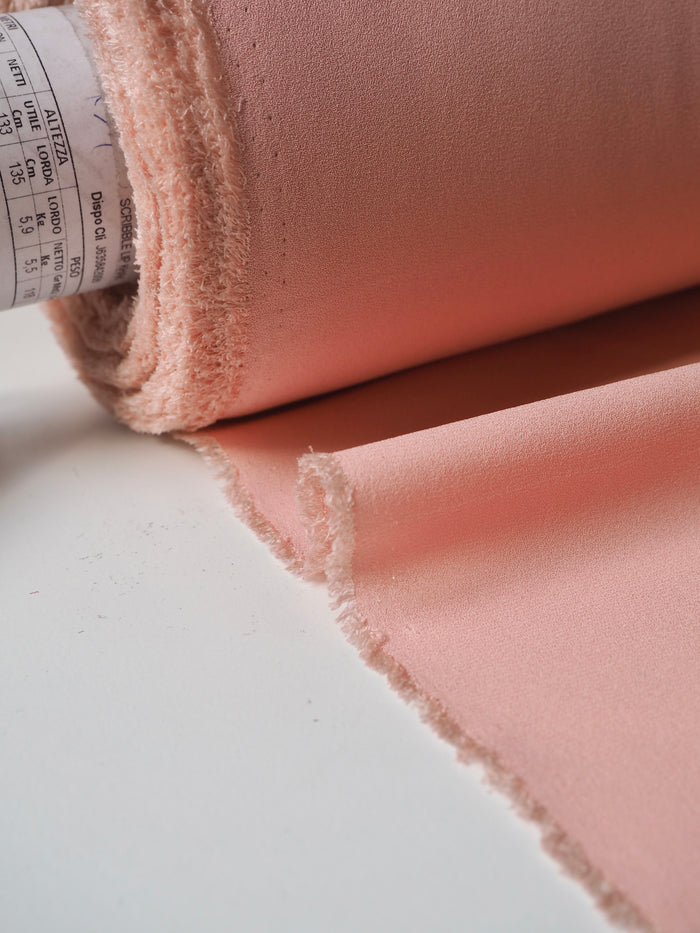 Peach Blush Heavy Silk Georgette