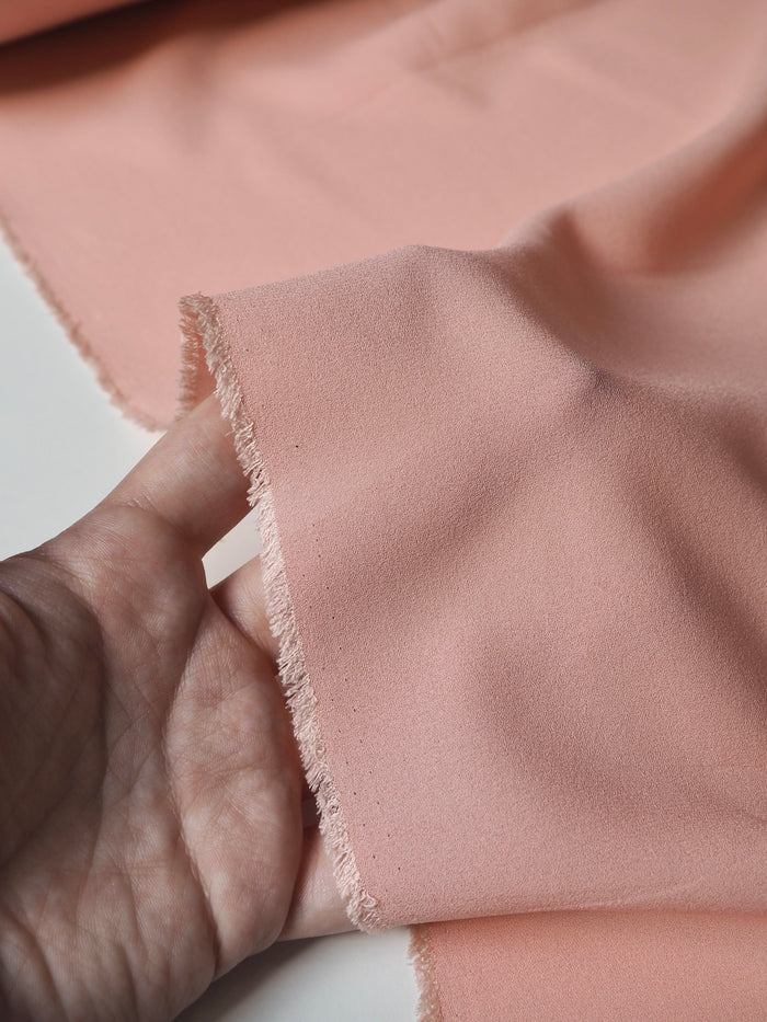 Peach Blush Heavy Silk Georgette