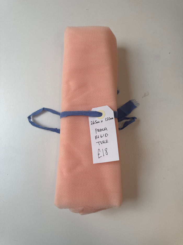 Peach Rigid Tulle Remnant