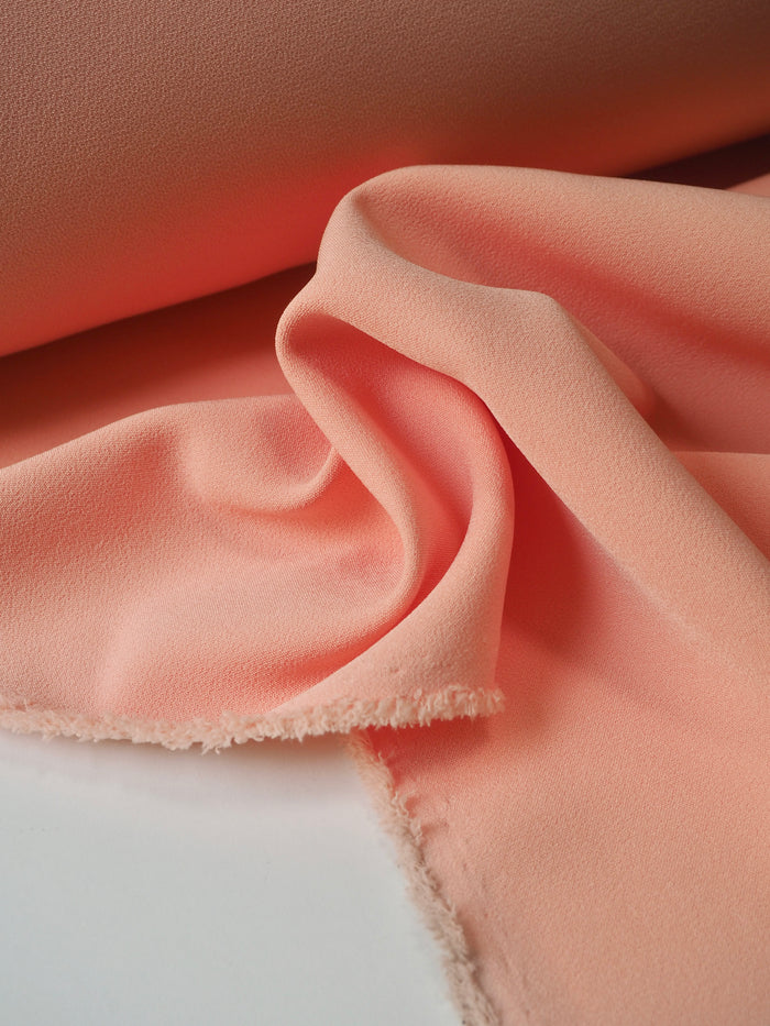 Peach Stretch Heavy Crepe