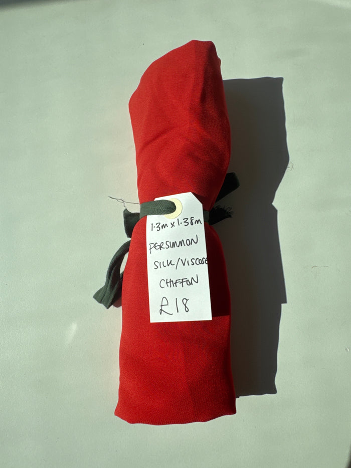 Persimmon Silk/Viscose Chiffon Remnant