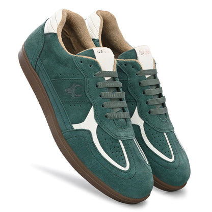 PhoeniXX v2.0 Suede Leather Sneakers – Forest Green & White Unisex (HRLPNX02FGN)